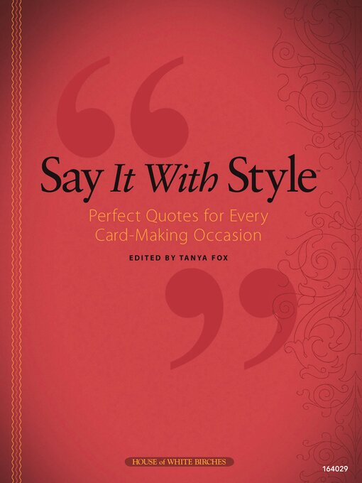 Title details for Say It With Style by Tanya Fox - Available